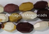 CMK233 15.5 inches 10*18mm faceted nuggets mookaite gemstone beads