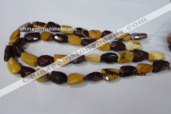 CMK234 15.5 inches 15*20mm faceted nuggets mookaite gemstone beads