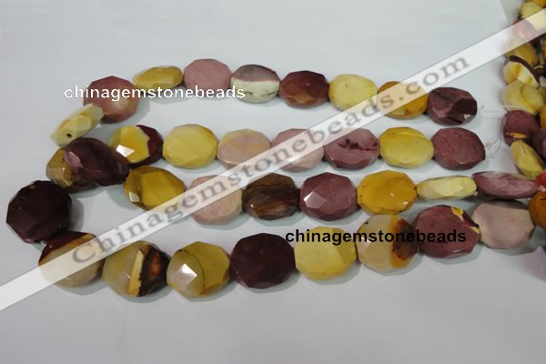 CMK237 15.5 inches 21*23mm faceted nuggets mookaite gemstone beads