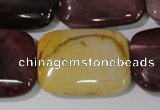 CMK268 15.5 inches 22*30mm rectangle mookaite gemstone beads