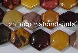 CMK278 15.5 inches 12*12mm hexagon mookaite gemstone beads