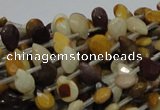 CMK29 15.5 inches 6*10mm faceted flat teardrop mookaite beads