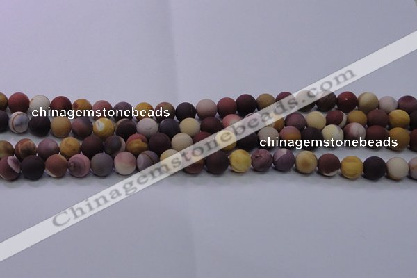 CMK292 15.5 inches 8mm round matte mookaite beads wholesale