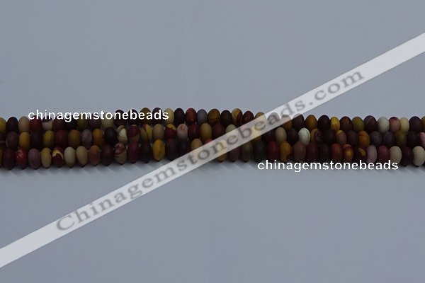 CMK300 15.5 inches 4*6mm rondelle matte mookaite beads wholesale