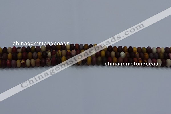 CMK301 15.5 inches 5*8mm rondelle matte mookaite beads wholesale