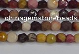 CMK316 15.5 inches 4mm faceted round mookaite gemstone beads