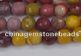 CMK317 15.5 inches 6mm faceted round mookaite gemstone beads