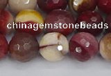 CMK320 15.5 inches 12mm faceted round mookaite gemstone beads