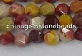 CMK324 15.5 inches 6mm faceted nuggets mookaite gemstone beads