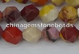 CMK325 15.5 inches 8mm faceted nuggets mookaite gemstone beads