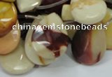 CMK33 15.5 inches 18*25mm faceted flat teardrop mookaite beads