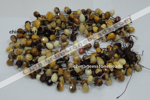 CMK34 15.5 inches 10*15mm faceted teardrop mookaite beads wholesale