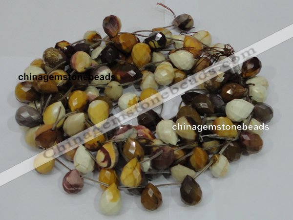 CMK36 15.5 inches 18*25mm faceted teardrop mookaite beads wholesale