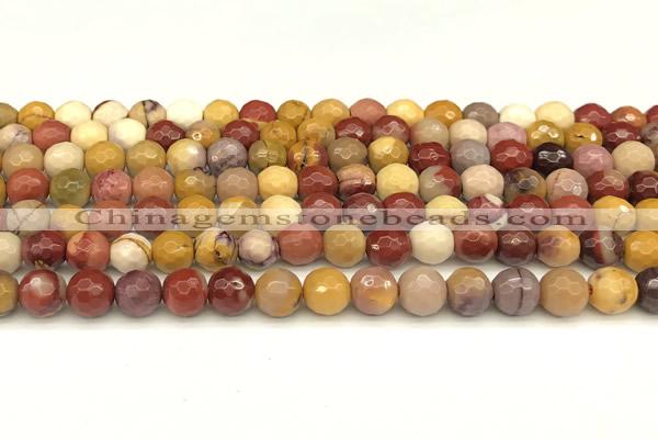 CMK360 15 inches 6mm faceted round mookaite beads wholesale