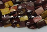 CMK37 15.5 inches 10*14mm faceted rectangle mookaite beads wholesale