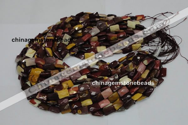 CMK37 15.5 inches 10*14mm faceted rectangle mookaite beads wholesale