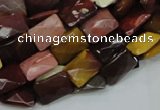 CMK38 15.5 inches 13*18mm faceted rectangle mookaite beads wholesale