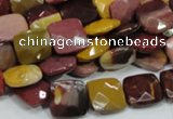 CMK41 15.5 inches 12*12mm faceted square mookaite beads wholesale