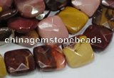 CMK42 15.5 inches 15*15mm faceted square mookaite beads wholesale