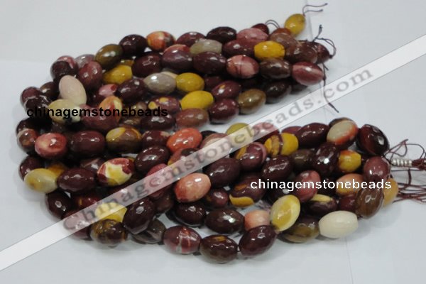 CMK45 15.5 inches 10*15mm faceted rice mookaite beads wholesale