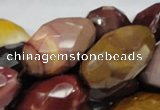 CMK47 15.5 inches 18*30mm faceted rice mookaite beads wholesale