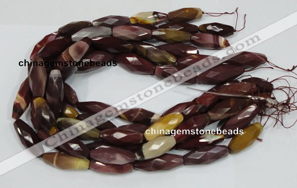 CMK49 15.5 inches 14*38mm faceted rice mookaite beads wholesale