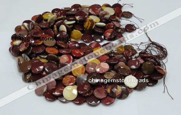 CMK52 15.5 inches 12mm faceted coin mookaite beads wholesale