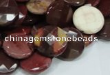 CMK53 15.5 inches 14mm faceted coin mookaite beads wholesale