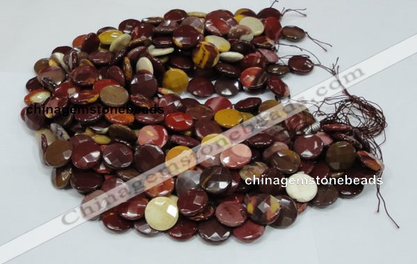 CMK53 15.5 inches 14mm faceted coin mookaite beads wholesale