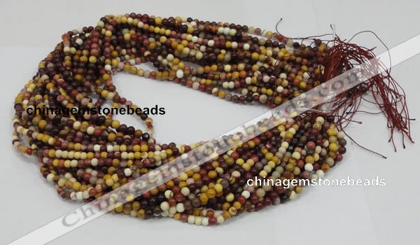 CMK56 15.5 inches 4mm round mookaite gemstone beads wholesale