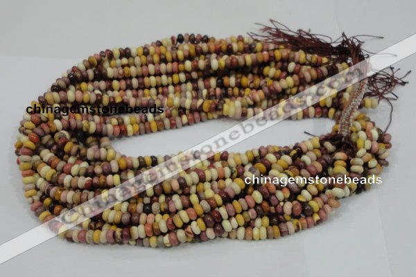 CMK62 15.5 inches 3*6mm rondelle mookaite gemstone beads wholesale