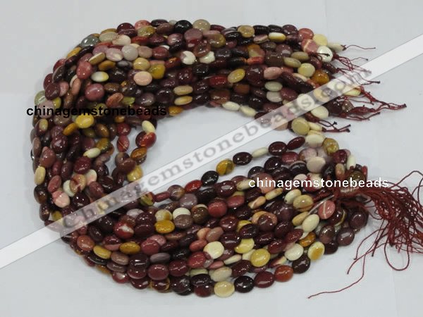 CMK73 15.5 inches 8*10mm oval mookaite gemstone beads wholesale