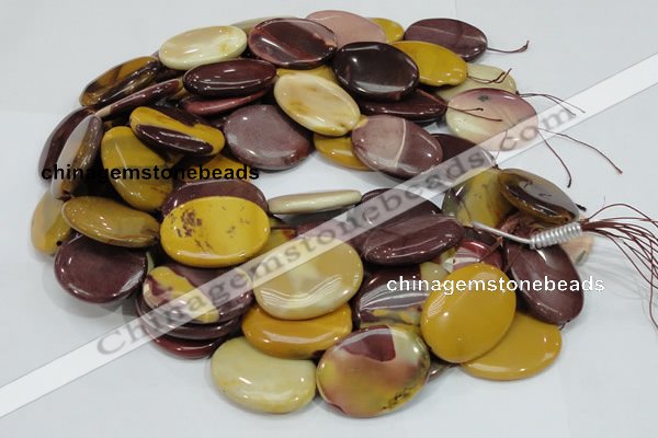 CMK76 15.5 inches 30*40mm oval mookaite gemstone beads wholesale