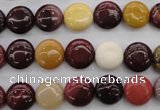 CMK85 15.5 inches 10mm flat round mookaite beads wholesale