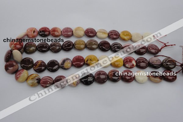 CMK87 15.5 inches 15mm flat round mookaite beads wholesale