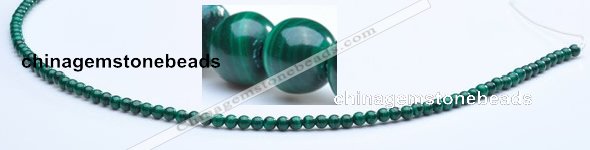 CMN01 A grade 3mm round natural malachite beads Wholesale