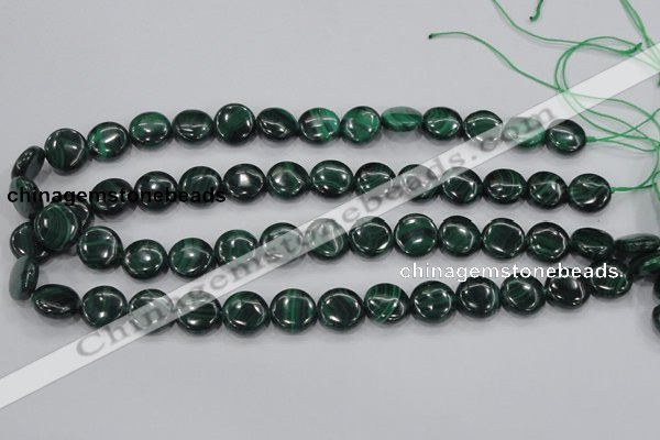 CMN101 15.5 inches 16mm flat round natural malachite beads wholesale