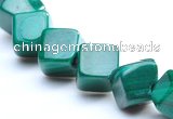 CMN11 A grade 4*4mm cubic natural malachite beads wholesale