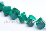 CMN12 A grade 6*6mm cubic natural malachite beads Wholesale