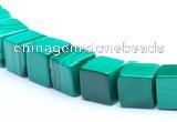 CMN15 A grade 8*8*8mm cube natural malachite beads Wholesale