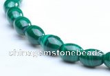 CMN21 4*6mm rice A grade natural malachite beads wholesale