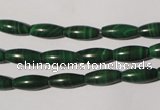 CMN211 15.5 inches 5*12mm rice natural malachite beads wholesale