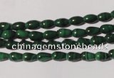 CMN215 15.5 inches 4*6mm teardrop natural malachite beads wholesale