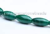 CMN22 6*14mm rice A grade natural malachite beads wholesale