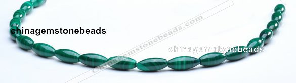 CMN22 6*14mm rice A grade natural malachite beads wholesale