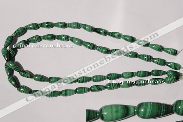 CMN220 15.5 inches 7*15mm teardrop natural malachite beads wholesale