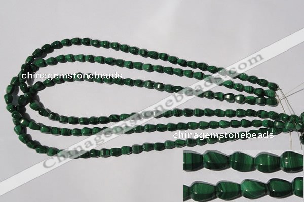 CMN229 15.5 inches 5*7mm faceted teardrop natural malachite beads