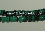 CMN232 15.5 inches 6*9mm bone natural malachite beads wholesale