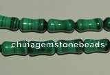 CMN233 15.5 inches 6*12mm bone natural malachite beads wholesale