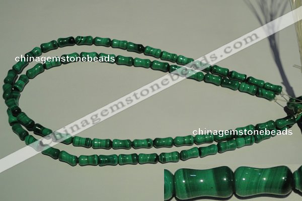 CMN233 15.5 inches 6*12mm bone natural malachite beads wholesale